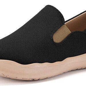 Women's Canvas Slip On Loafers Wide Width Comfortable Casual Walking Shoes